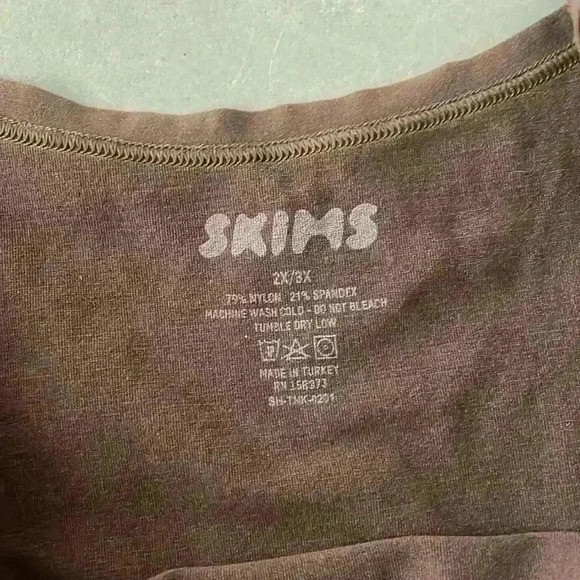 Skims Women's Brown Scoop Neck Sculpting Pullover Tank Top Size 2X/3X - Picture 3 of 5